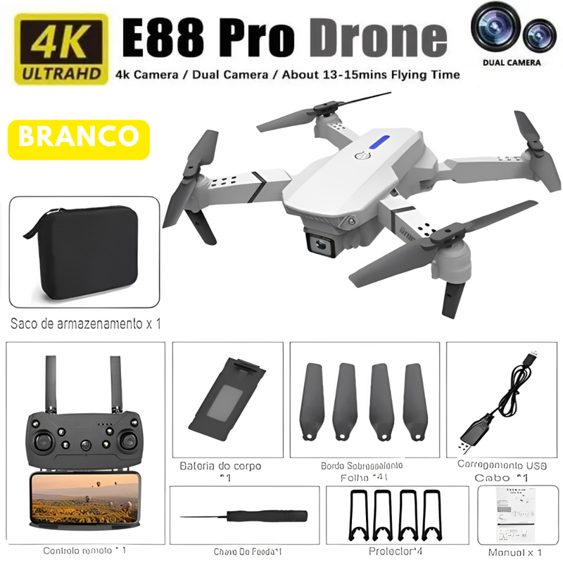 Drone E88Pro RC 4K Profissional